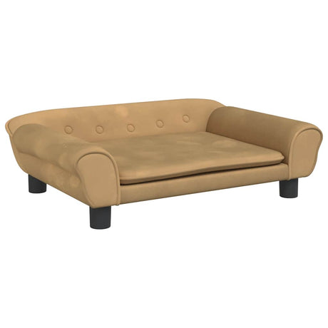 Vidaxl kinderbank 70x45x26 cm fluweel bruin