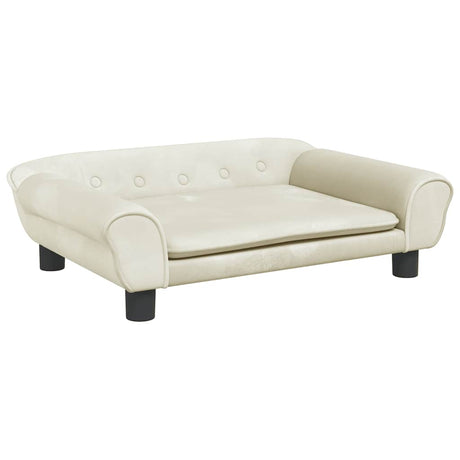 Vidaxl kinderbank 70x45x26 cm fluweel crèmekleurig