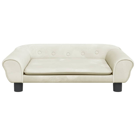 Vidaxl kinderbank 70x45x26 cm fluweel crèmekleurig
