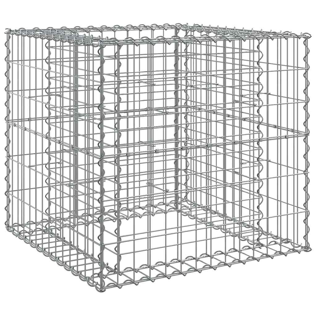 Vidaxl Schanskorf 70x70x65 cm verzinktes Eisensilberfarben