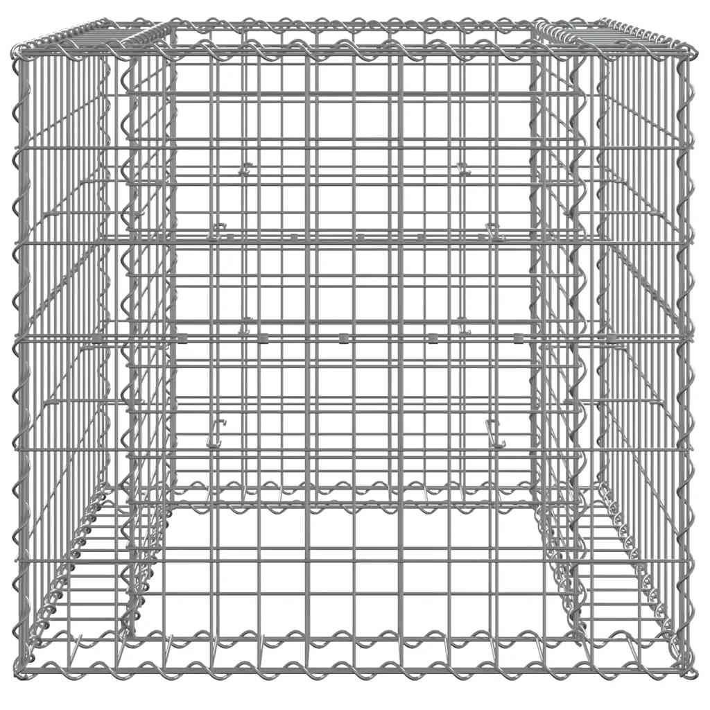 Vidaxl Schanskorf 70x70x65 cm verzinktes Eisensilberfarben