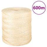 Vidaxl tau 2 mm 600 m 100% sisal