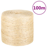 Vidaxl tau 4 mm 100 m 100% sisal