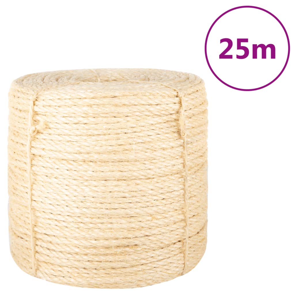 VIDAXL ROPE 6 mm 25 m 100% siisal