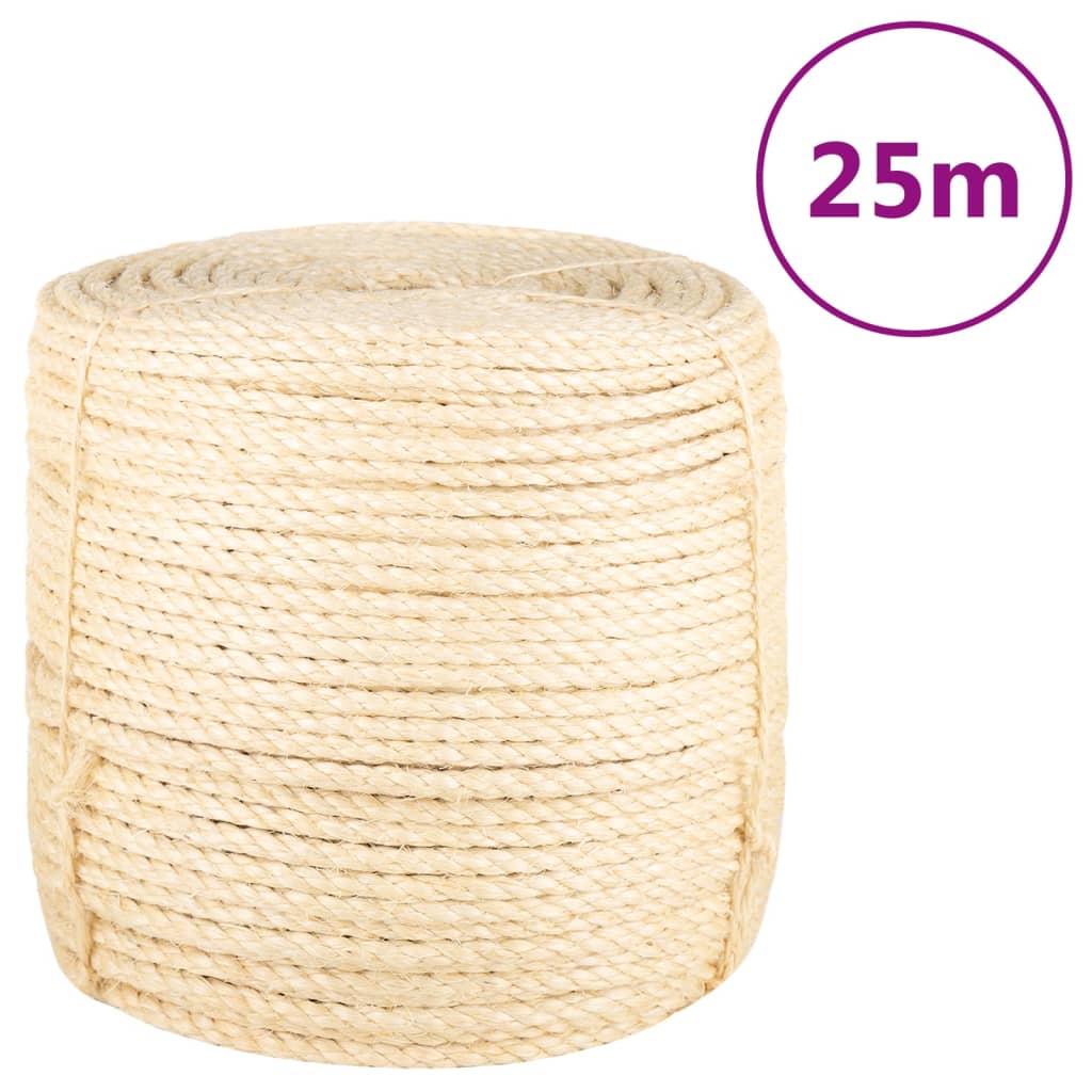 Vidaxl Rope 8 mm 25 m 100% siisal