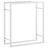 Vidaxl haardhoutrek 80x28x86 cm roestvrij staal