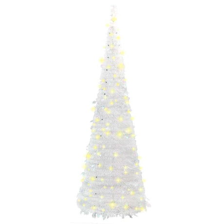 Vidaxl kunstkerstboom pop-up 50 led's 120 cm wit