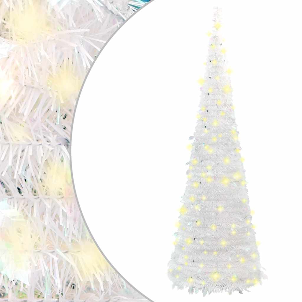 Vidaxl kunstkerstboom pop-up 150 led's 180 cm wit