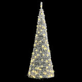 Vidaxl kunstkerstboom pop-up met sneeuw 100 led's 150 cm