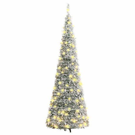 Vidaxl kunstkerstboom pop-up met sneeuw 100 led's 150 cm