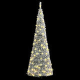 Vidaxl kunstkerstboom pop-up met sneeuw 150 led's 180 cm