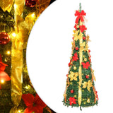 Vidaxl kunstkerstboom pop-up 100 led's 150 cm groen