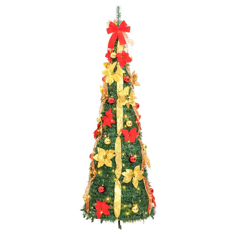 Vidaxl kunstkerstboom pop-up 100 led's 150 cm groen