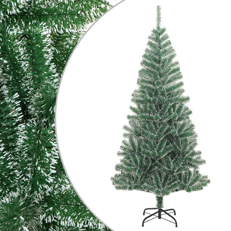 Vidaxl kunstkerstboom met sneeuw 210 cm groen