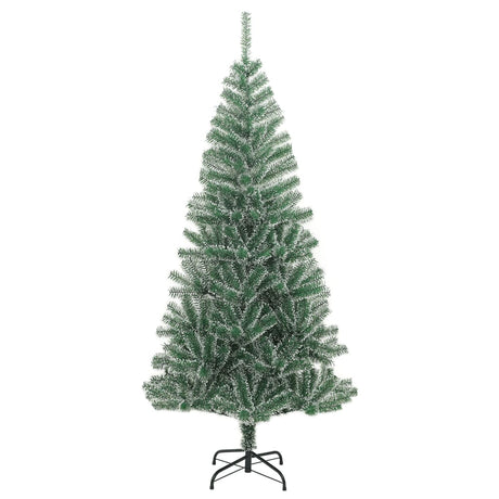 Vidaxl kunstkerstboom met sneeuw 210 cm groen