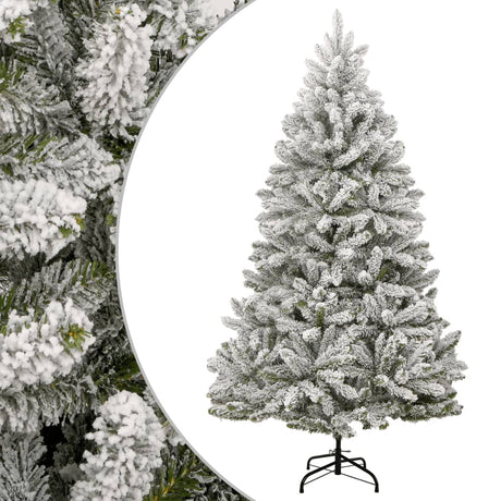 Vidaxl kunstkerstboom met scharnieren en sneeuw 180 cm