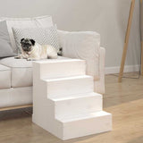 Vidaxl huisdierentrap 40x49x47 cm massief grenenhout wit