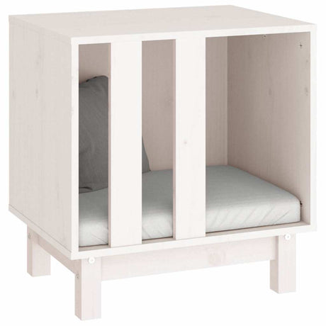 Vidaxl hondenhok 50x40x52 cm massief grenenhout wit