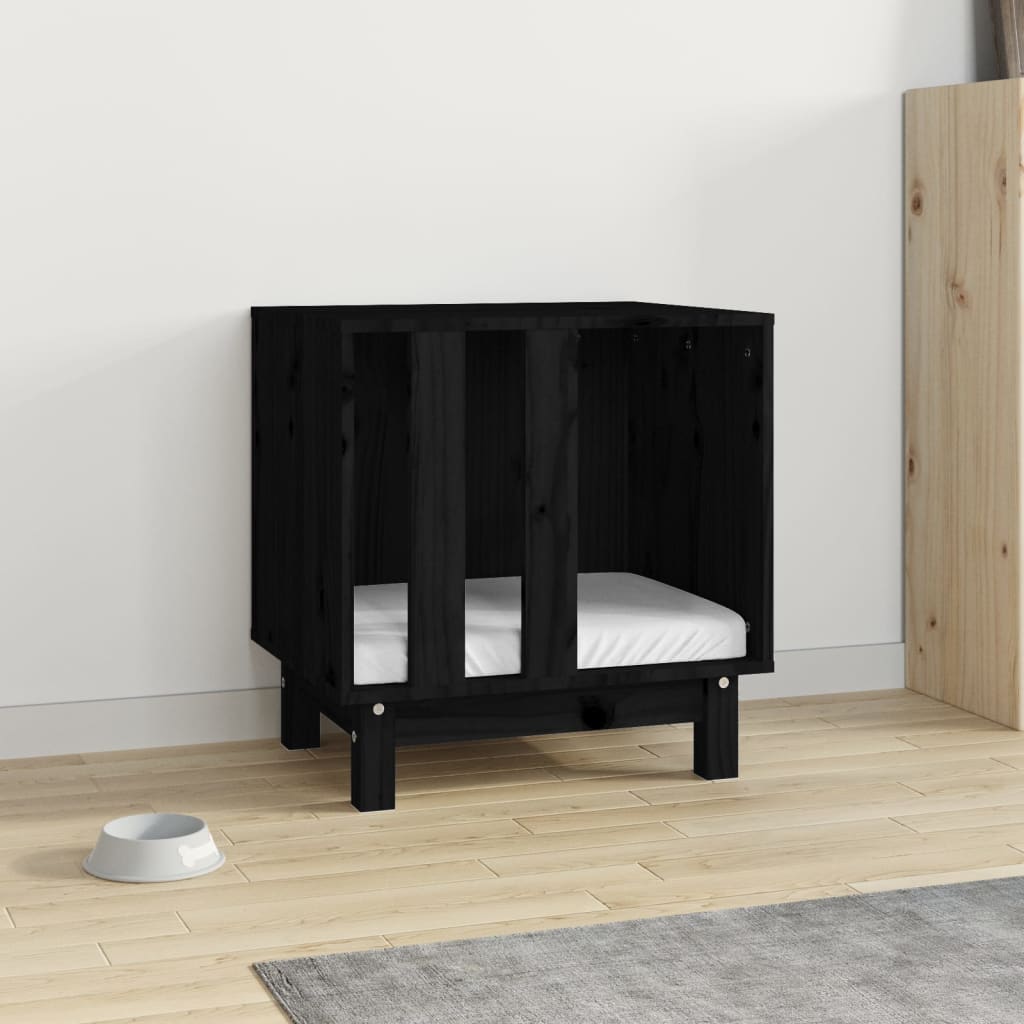 Vidaxl dog loft 50x40x52 cm Solid pine black