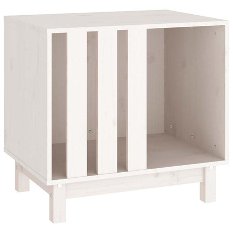 Vidaxl hondenhok 60x45x57 cm massief grenenhout wit