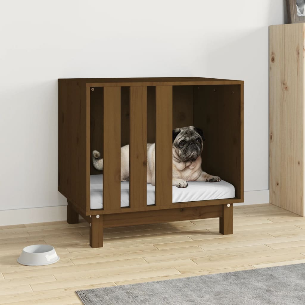 Vidaxl Dog Loft 60x45x57 cm Festkiefer Honigbraun