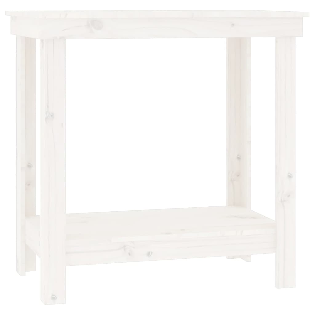 Vidaxl Workbench 80x50x80 cm Solid Pine White