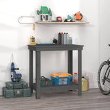 Vidaxl werkbank 80x50x80 cm massief grenenhout grijs