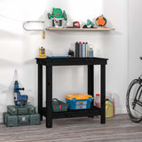 Vidaxl werkbank 80x50x80 cm massief grenenhout zwart