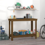 Vidaxl Workbench 110x50x80 cm Solid Pine Honey Brown