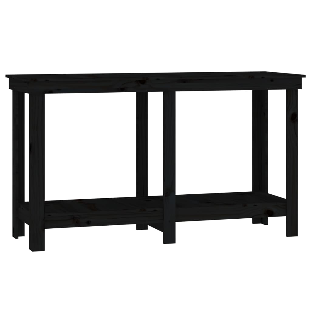 Vidaxl werkbank 140x50x80 cm massief grenenhout zwart