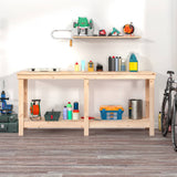 Vidaxl werkbank 180x50x80 cm massief grenenhout