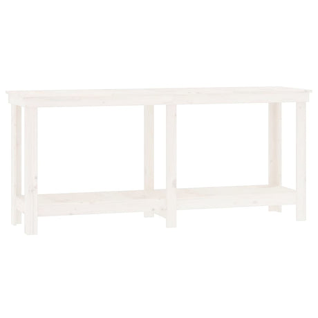 Vidaxl werkbank 180x50x80 cm massief grenenhout wit