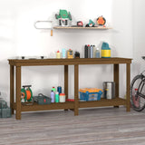 Vidaxl werkbank 180x50x80 cm massief grenenhout honingbruin