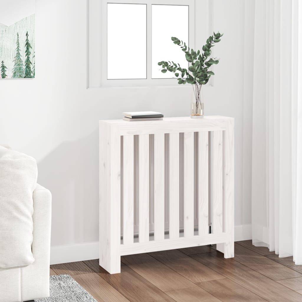 Construction de radiotorom vidaxl 79.5x19x84 cm Pine solide blanc