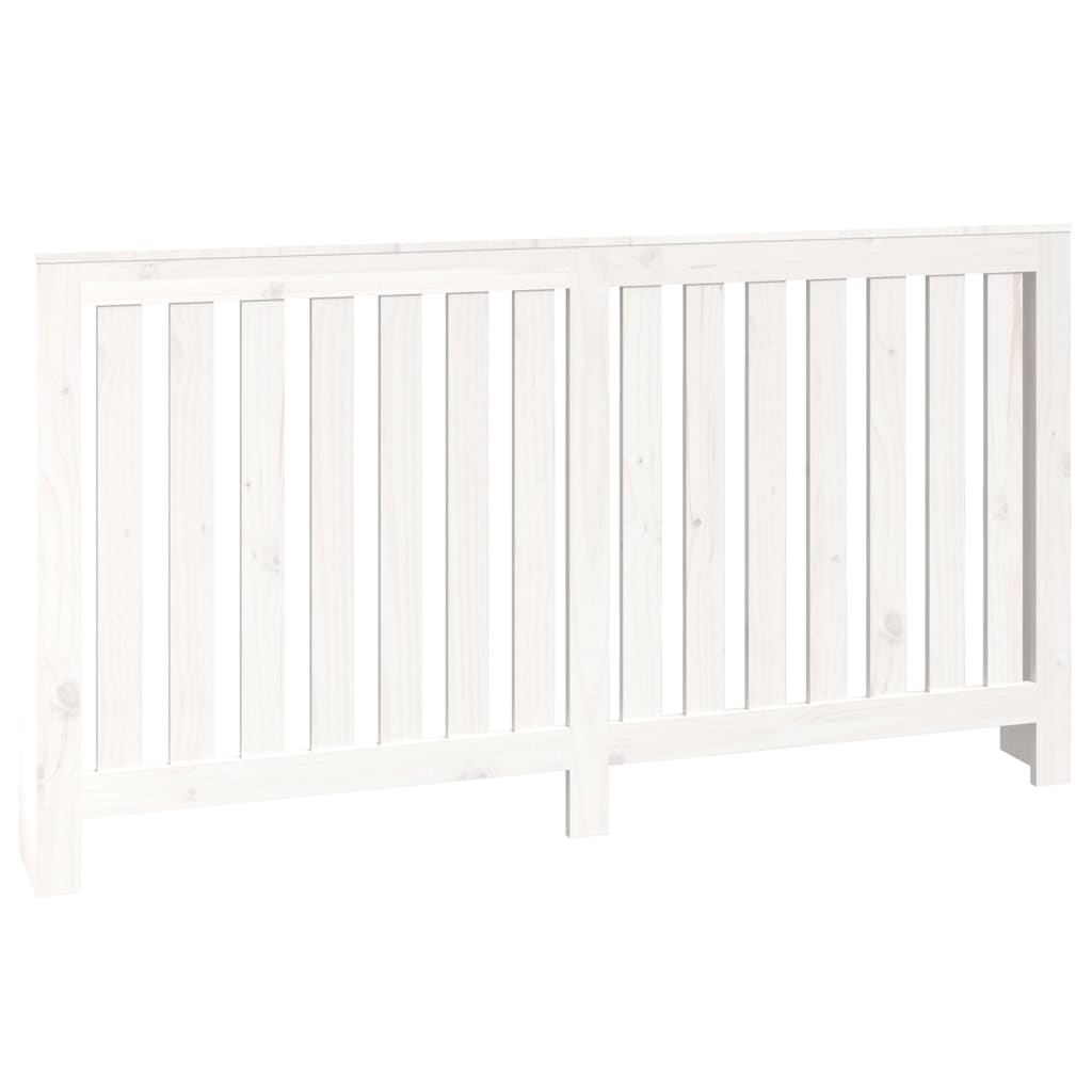 Vidaxl radiatorombouw 153x19x84 cm massief grenenhout wit