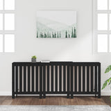 Construction de radiatorom vidaxl 210x21x85 cm Pine solide noire