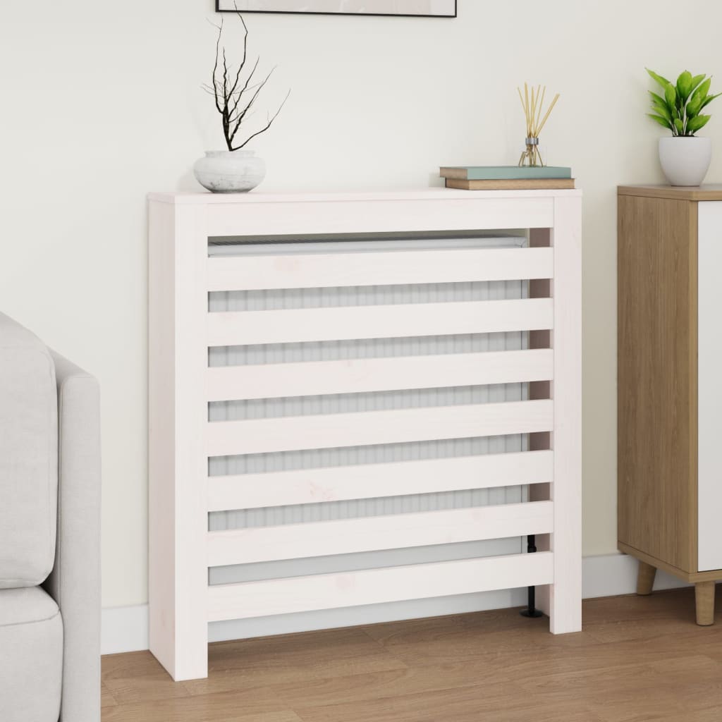 Vidaxl Radiatorom construction 79.5x19x84 cm Solid pine white white