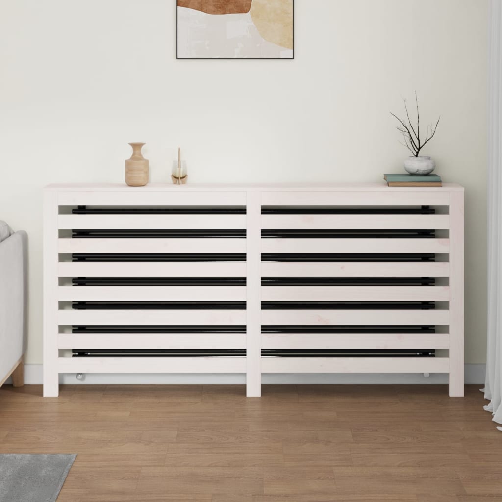 Vidaxl Radiatorom Construction 169x19x84 cm Solid Pine White White