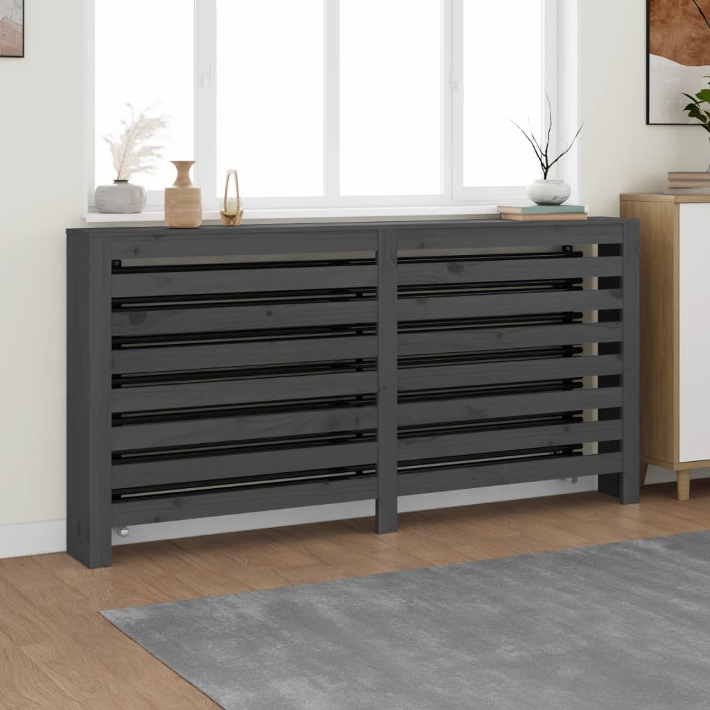 VidaXL Radiatorom construction 169x19x84 cm Solid pine Gray