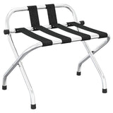 Vidaxl bagagerek met rugleuning zilver 56x39x52cm