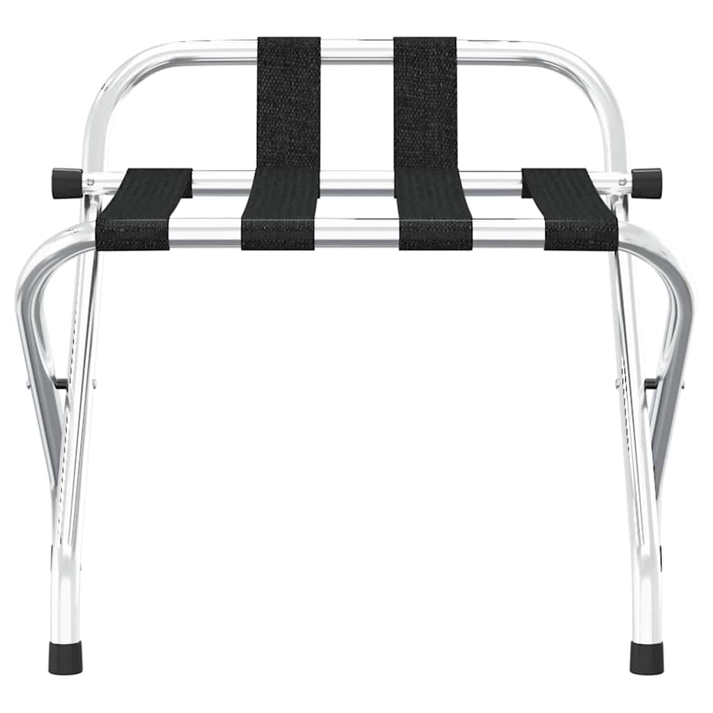 Vidaxl bagagerek met rugleuning zilver 56x39x52cm