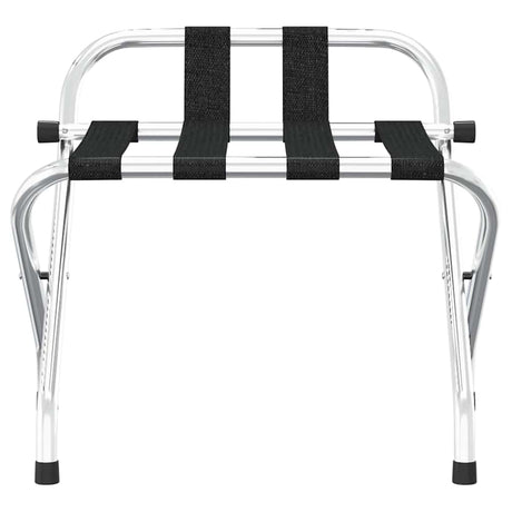 Vidaxl bagagerek met rugleuning zilver 56x39x52cm