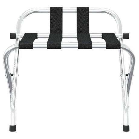 Vidaxl bagagerek met rugleuning zilver 56x39x52cm