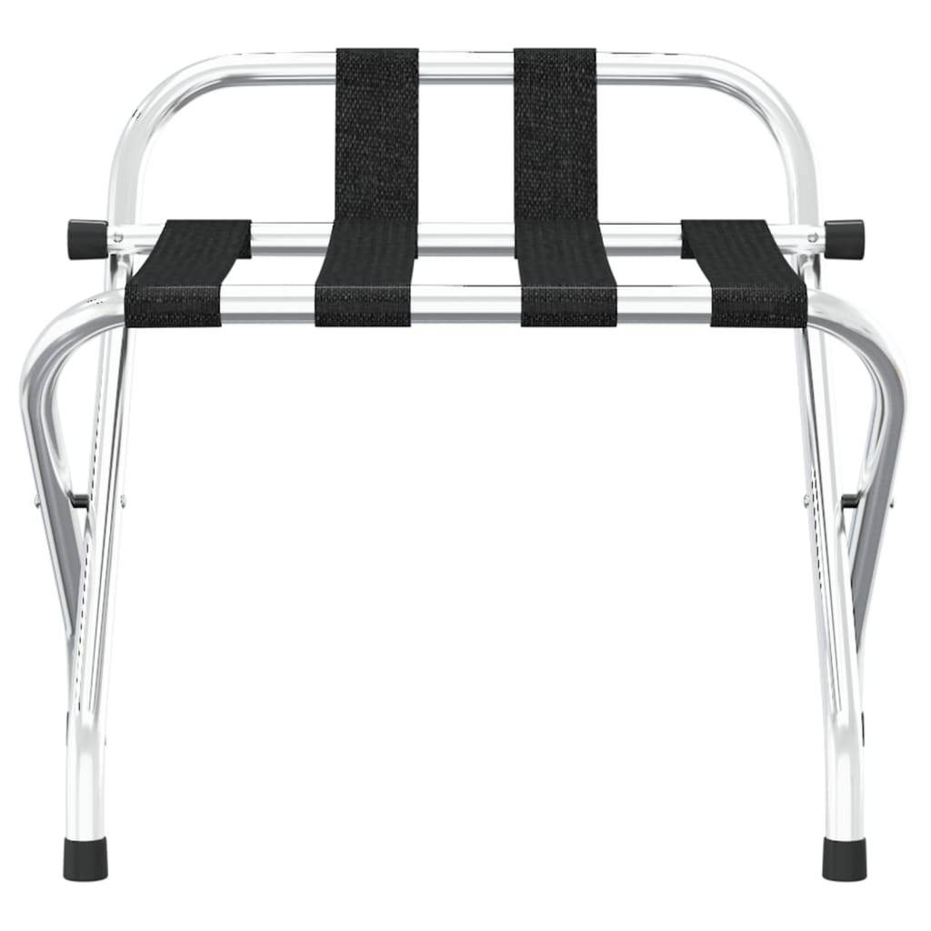 Vidaxl Luggage rack with backrest 56x39x52 cm silver colored