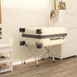 Vidaxl bagagerek met rugleuning zilver 56x39x52cm