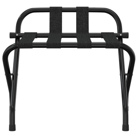 Vidaxl bagagerek met rugleuning 56x39x52 cm zwart