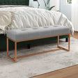 Vidaxl bankje 110x36x45 cm fluweel grijs