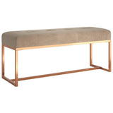 Vidaxl bankje 110x36x45 cm fluweel beige
