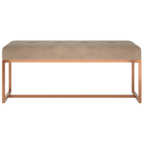 Vidaxl bankje 110x36x45 cm fluweel beige