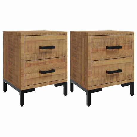 Vidaxl nachtkastjes 2 st 36x30x45 cm massief grenenhout